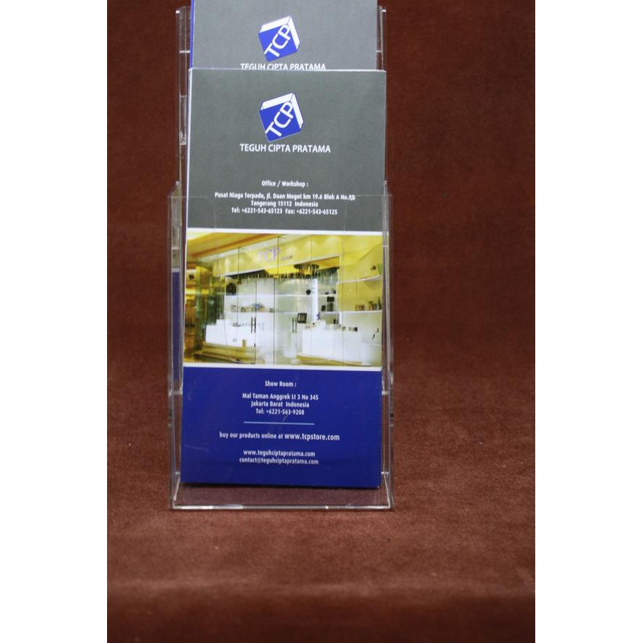 

★ Acrylic brosur kotak A6 2 susun ♟