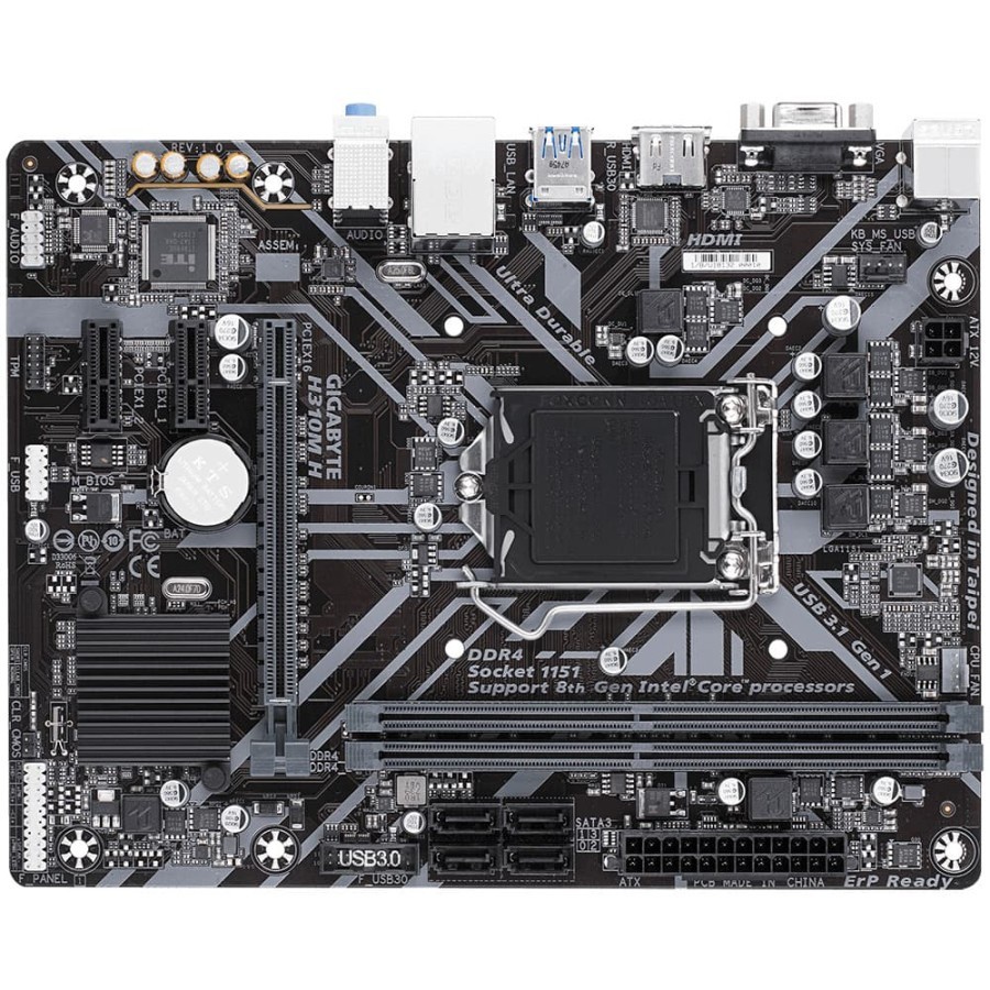 Motherboard Gigabyte H310M-H (LGA1151, H310, DDR4, USB3.1, SATA3)