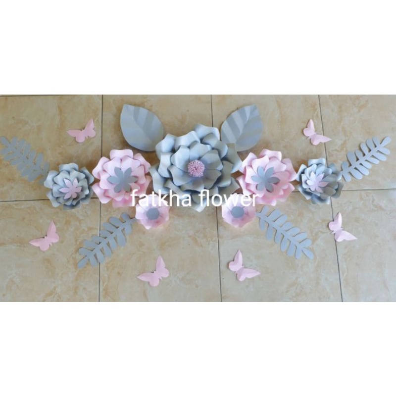paper flower murah dekorasi tunangan bunga kertas backdrop lamaran dekorasi tunangan wedding akad ni