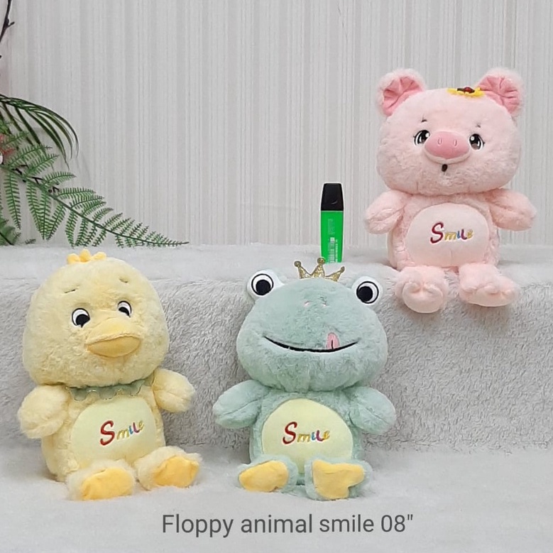 Boneka Floppy Bebek Duck Katak Frog Pig Babi Animal