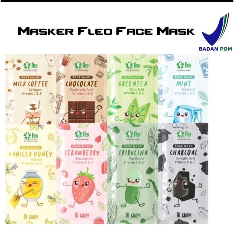 masker wajah fleo bppom bubuk