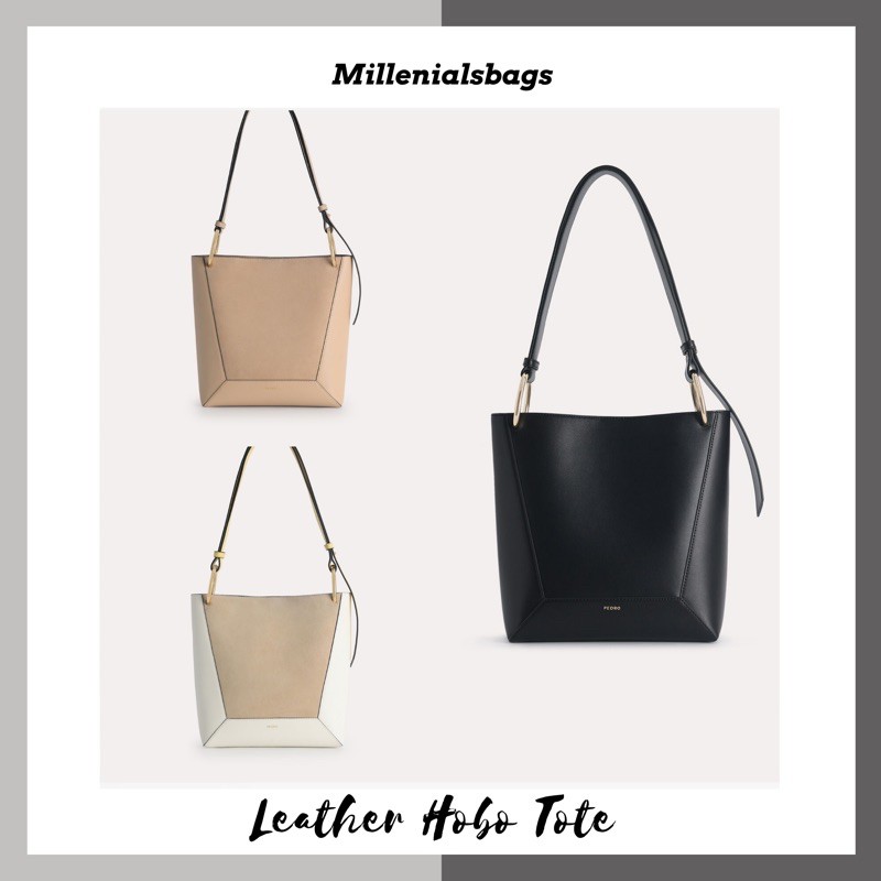 Pdr leather hobo bag