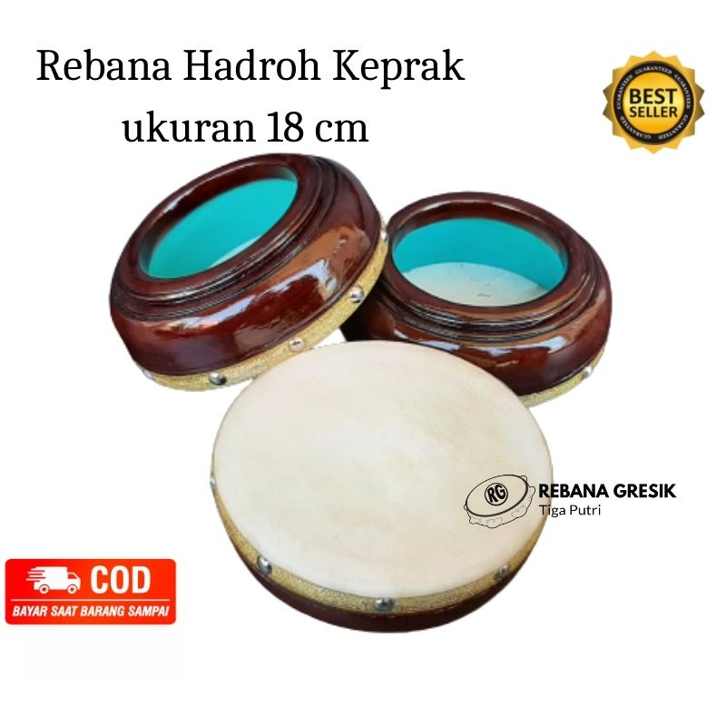 Rebana mainan rebana kotek kecil rebana kayu mangga ukuran 16 cm dan 18 cm rebana anak