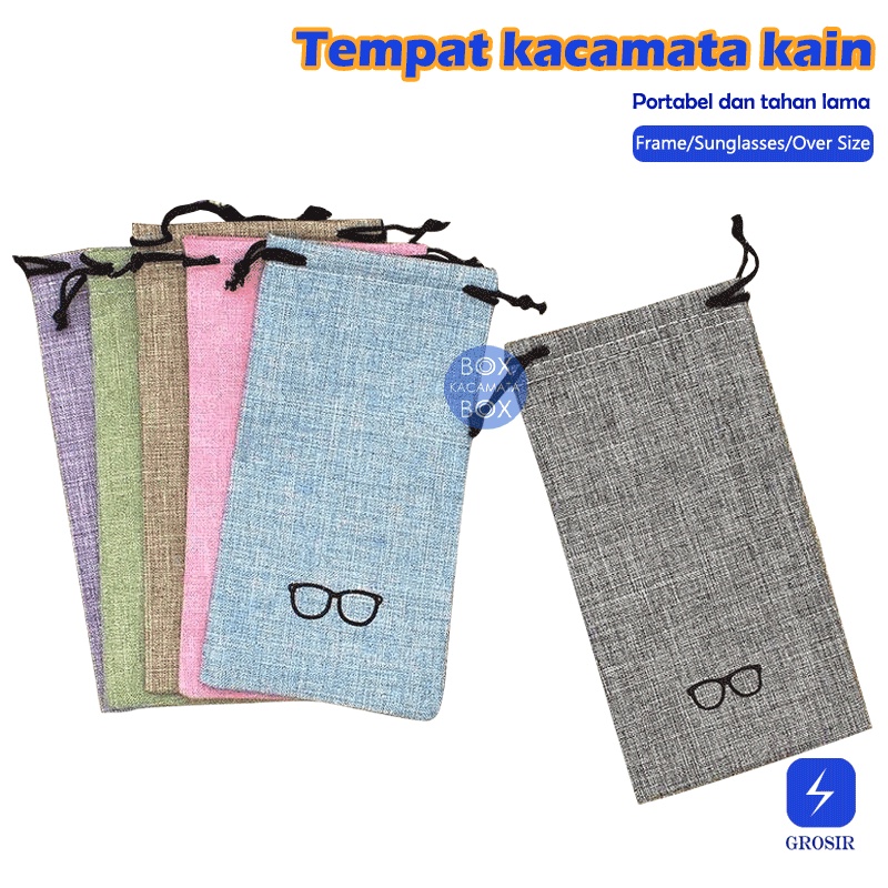 Tempat Kacamata Hard Case dan Kain Kantong Kacamata Bundling Keren Soft Color 2in1 Terbaru