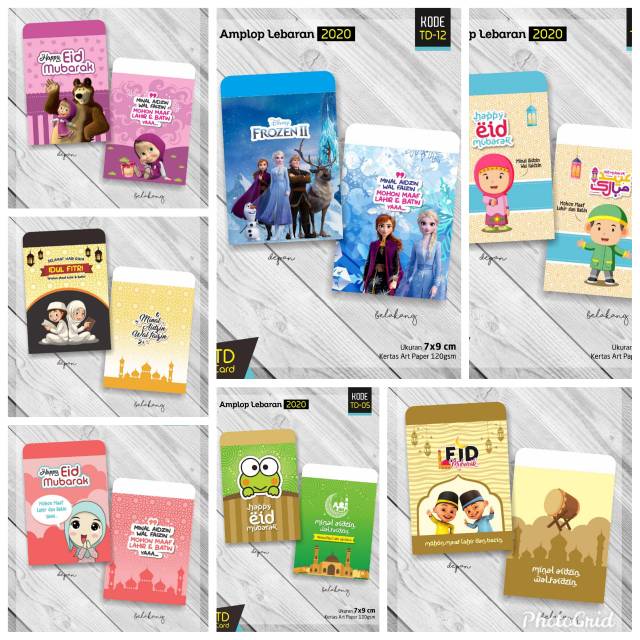 

Amplop Lebaran berkarakter