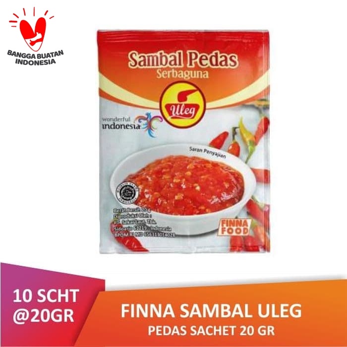 

Fe08774g Pack Finna Sambal Uleg Pedas Sachet (10 X 20Gr) F3E1F111