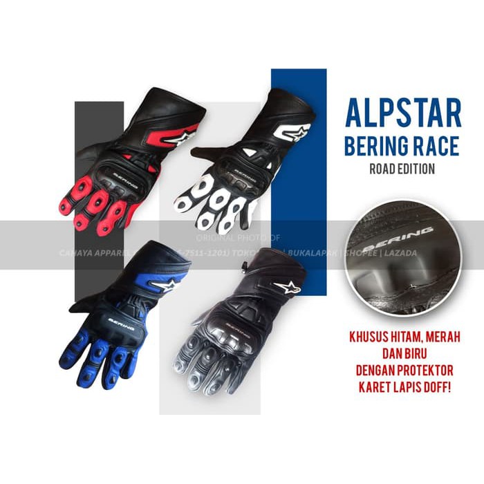 Sarung Tangan Motor Balap - ALPINESTAR BERING - Road Race Murah Keren