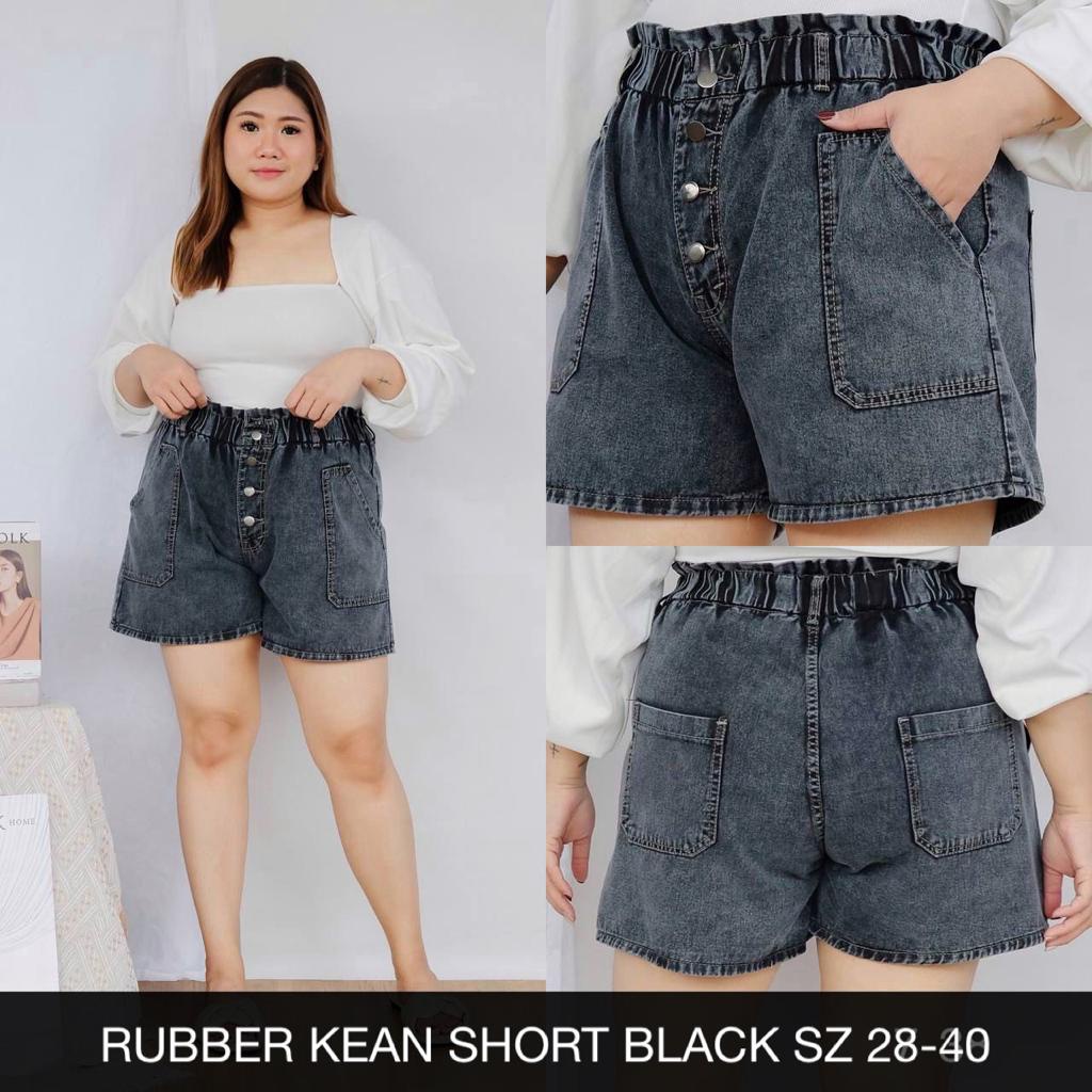 CELANA JEANS WANITA RUBBER KEAN SHORT