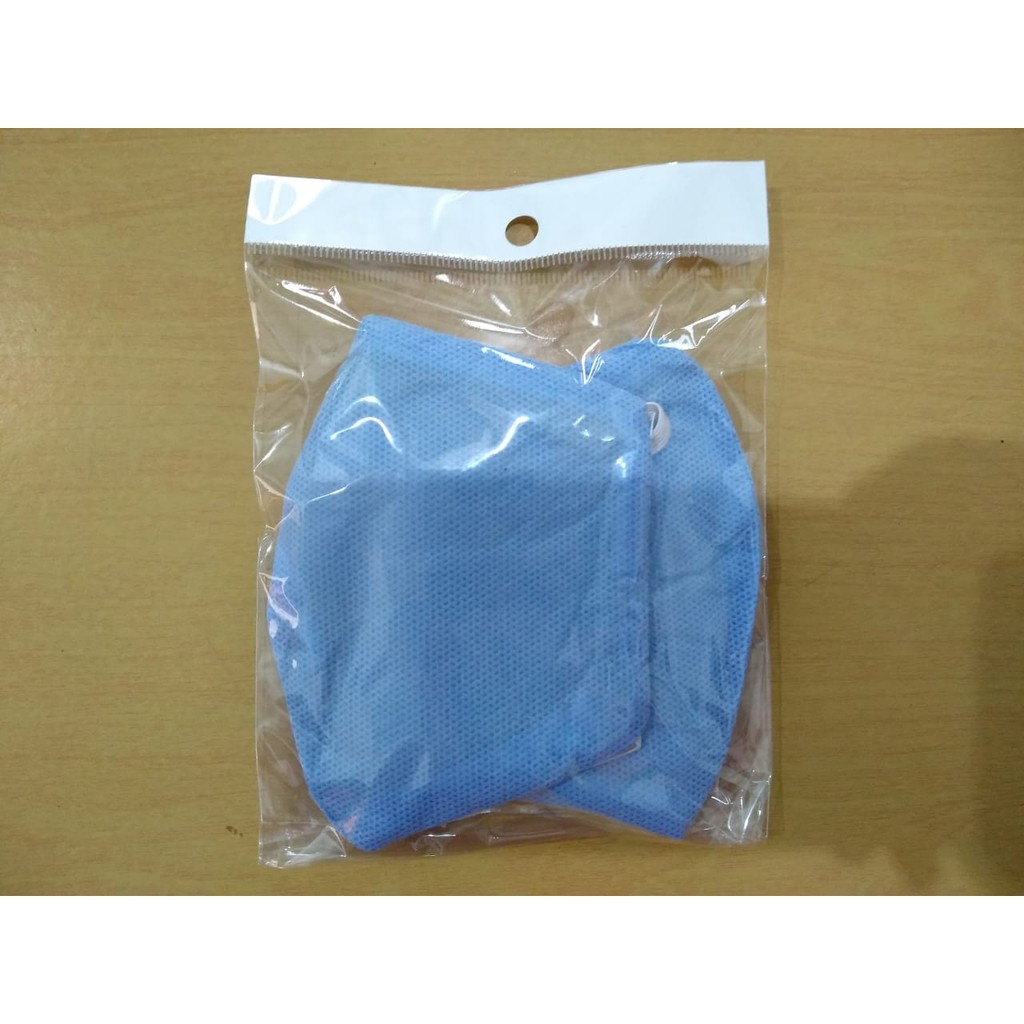 Masker kombinasi moncong warna biru isi 2