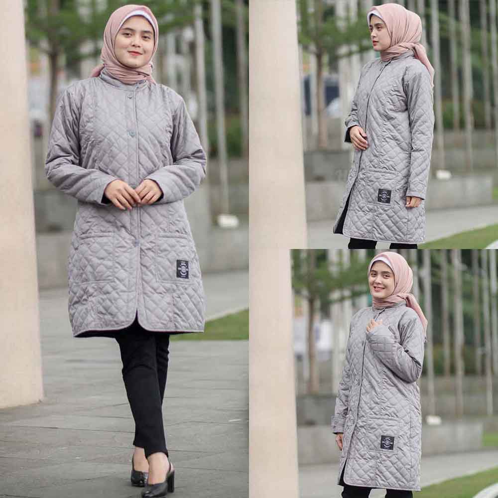 Jaket Jacket Panjang Wanita Cewek Cewe Muslimah Hijabers Hijaket Kekinian Terbaru Hijacket HJ BLV-1