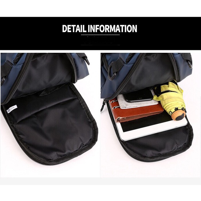 Tas Selempang Pria Multifungsi Tas Slempang Bahan Waterproof Usb 103