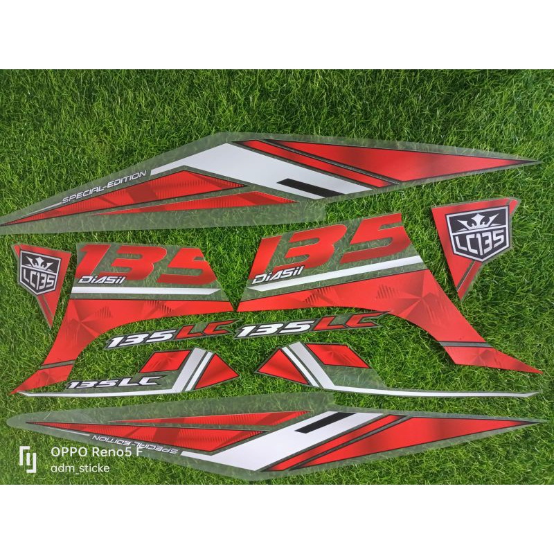 Striping Sticker Jupiter Mx New 135 Transparan Custom List Red List Jupiter Mx New 135 Transparan