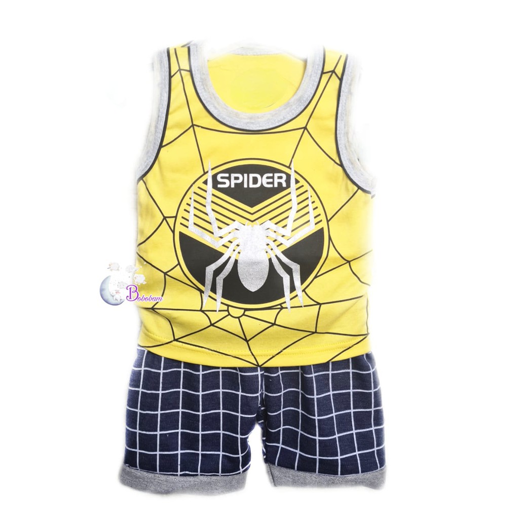 ECER SP1D3RM4N SINGLET TANGAN BUNTUNG SETELAN ANAK LAKI-LAKI / SETELAN ANAK HARGA GROSIR