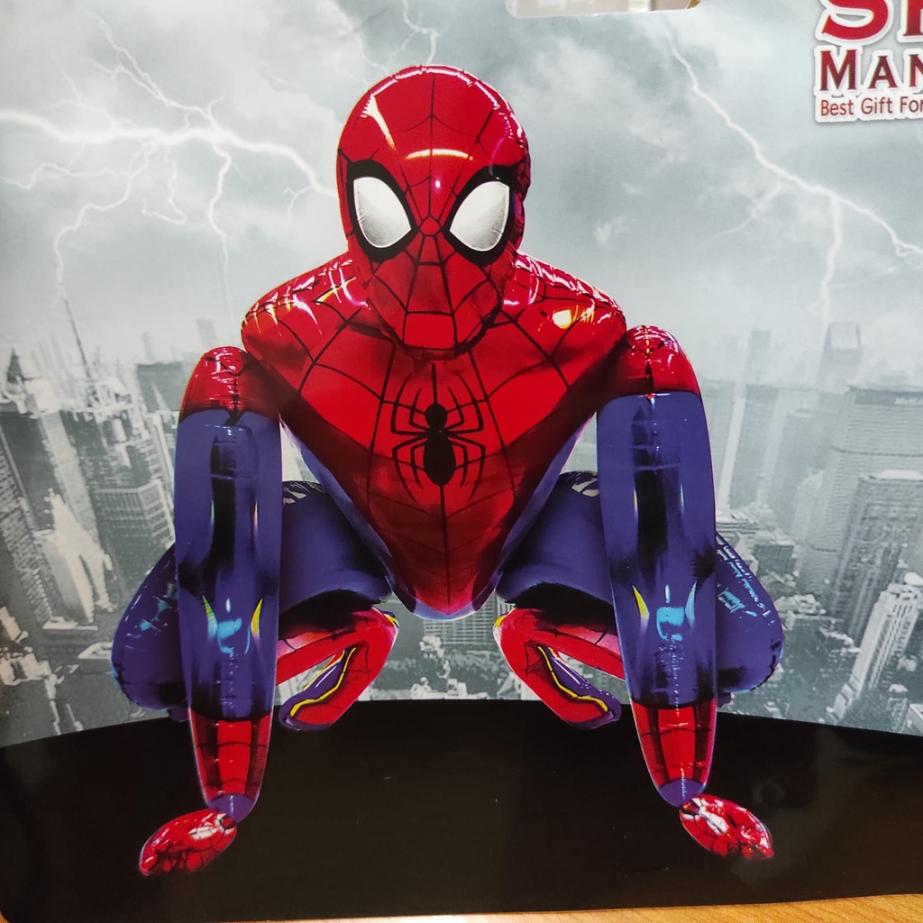 Balon Foil Spiderman 4D 3D Dekorasi Hiasan Jumbo Ulang Tahun Birthday