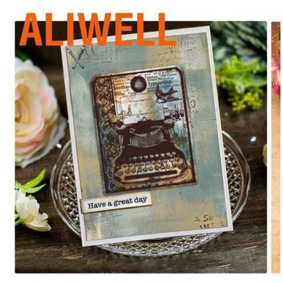 ALIWELL Clear Stamp - 8 IN 1 Vintage Background Style