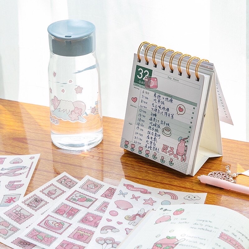 4 LEMBAR STIKER BUNGA SAKURA STROBERI LUCU AESTHETIC LOVELY PINK STICKER SPRING CHERRY BLOSSOM STRAWBERRY CUTE KAWAII KOREAN JAPANESE STYLE FOR DIY SCRAPBOOK DIARY DECO FANCY JOURNAL SCHOOL BUKU CATATAN DEKORASI UNIK ORGANIZER BOTOL MINUM VIRAL KISS CUT