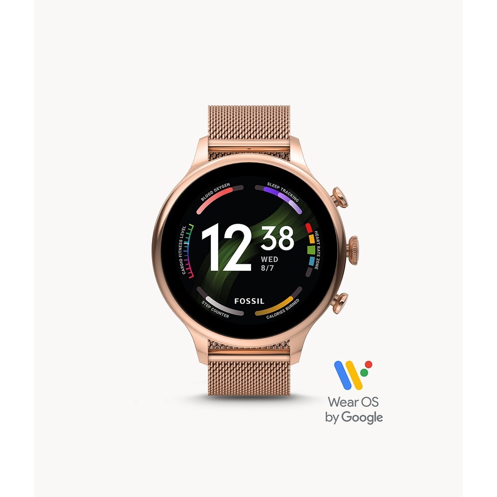 Fossil Gen 6 Seahawk Smartwatch Rose Gold Jam Wanita FTW6082