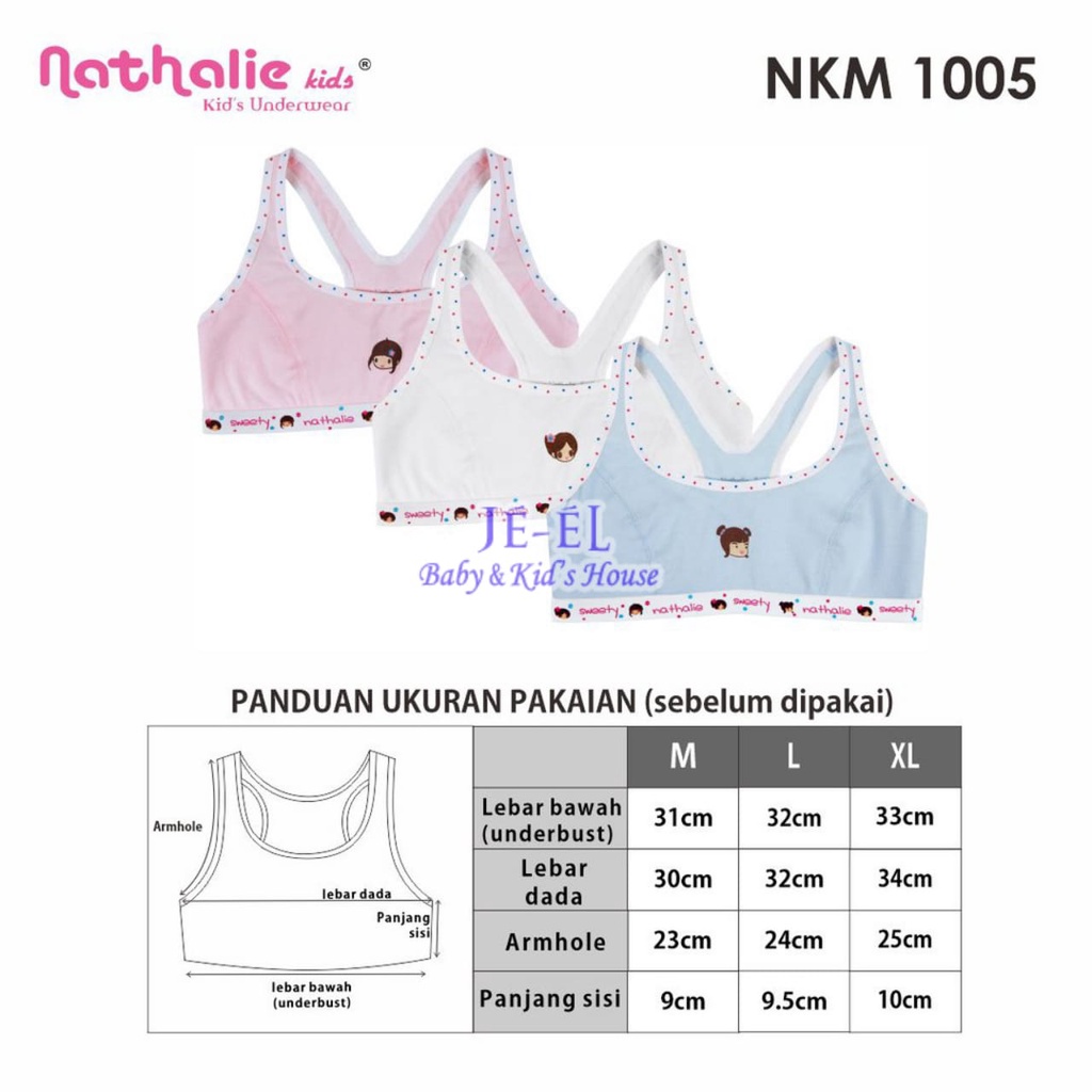 Nathalie Miniset Anak Perempuan 1 PCS Training Bra NKM 1005