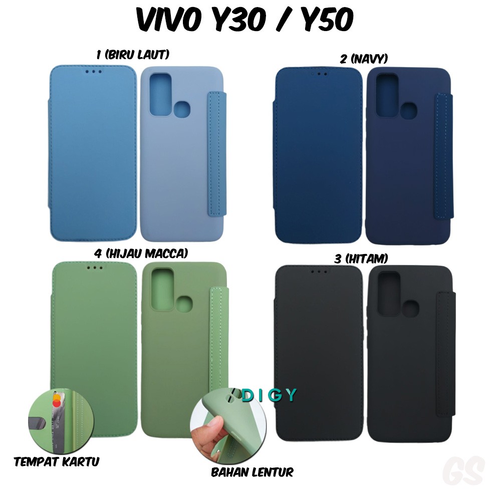 Spesial Murah import Casing Y30 = Y50  Flip Cover Candy  Polos Standing Case