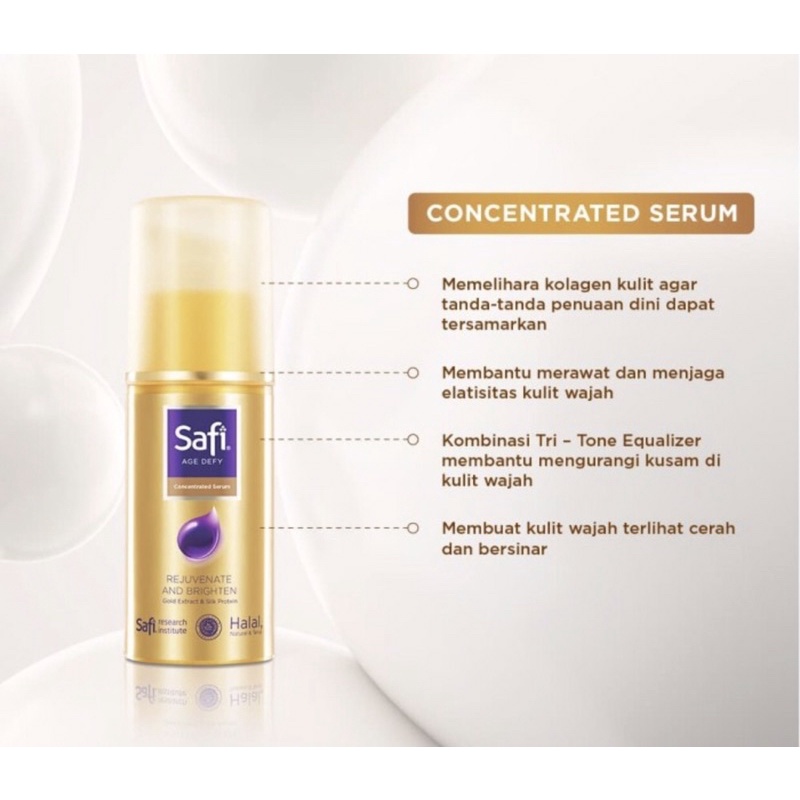 Safi age defy concentrated serum 20 ml ( serum meremajakan kulit )