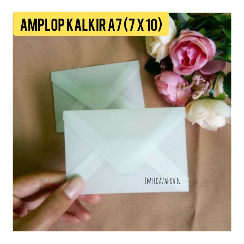 

Amplop kalkir A7 / amplop undangan / amplop ukuran 7 x10