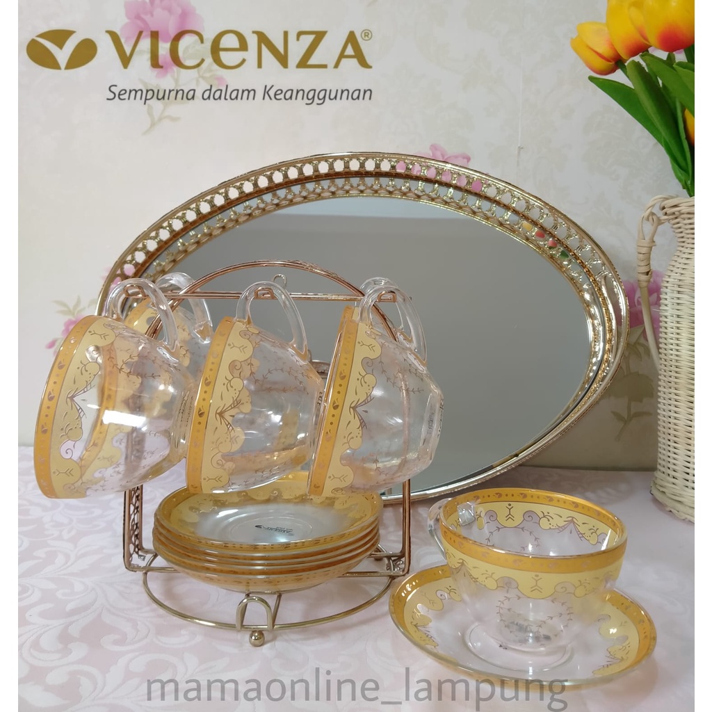 Cangkir Kaca Set Antik Vicenza