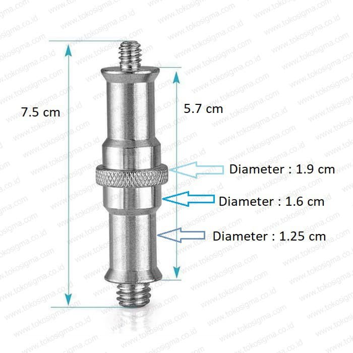 SPIGOT SCREW STUD TRIPOD LIGHT STAND LAMP SKRUP converter 1/4&quot; to 3/8&quot;