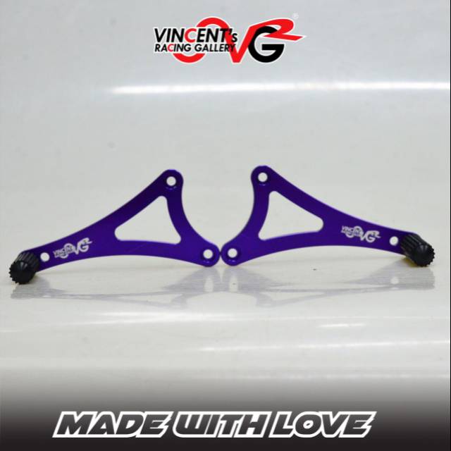 Footstep STEP Drag Matic MIO BEAT VRG RACING Almunium CNC ANODIZE