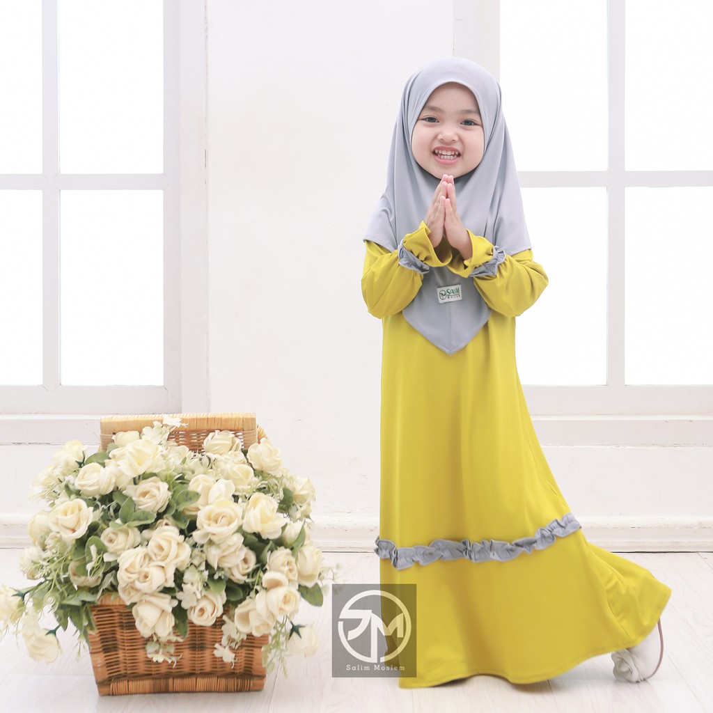 Salim moslem -Gamis anak perempuan / Baju muslim anak perempuan usia 1-8 tahun &quot;Model5&quot;