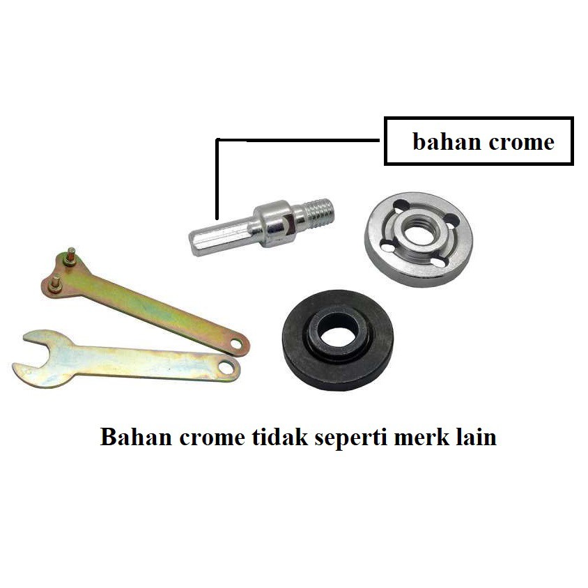 Paket Adaptor bor Ke Gerinda + Mata Potong + Mata Poles Sanding Pad 4 Inch