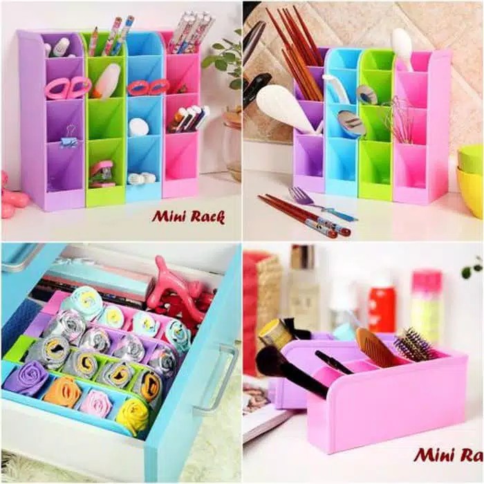  Rak  Mini  Empat 4 Slot Multifungsi Alat Tulis Kantor 