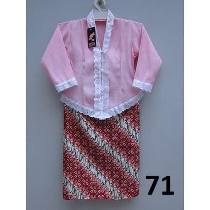 Terlaris Setelan Kebaya Anak Paud Sd /Kebaya Kartini /Kebaya Putih/ Size M