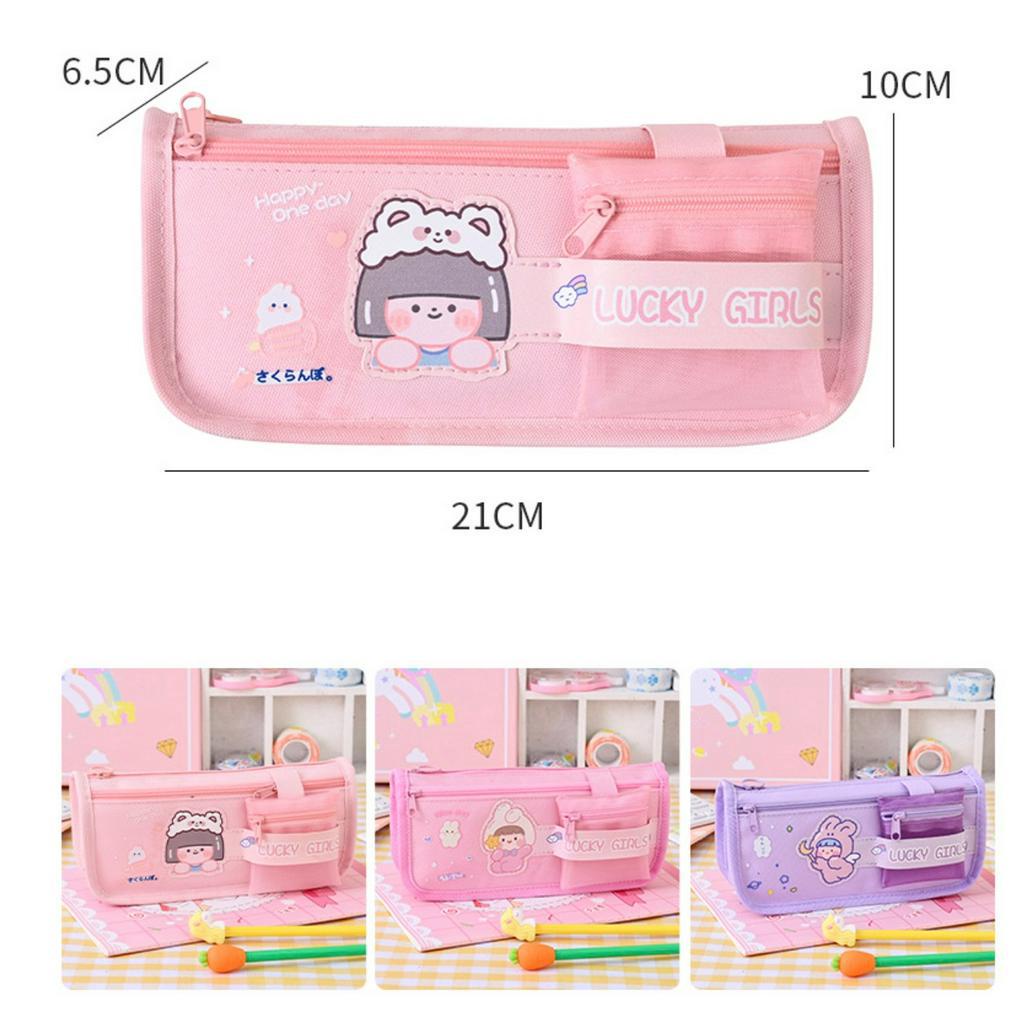 

gk TXS17 Korean Pen Pencil Case Simple Lucky Girls Kotak Tempat Pensil Box TKM