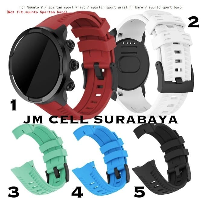 Tali Sport Rubber Strap Untuk Jam Tangan Suunto 9 - Spartan Sport - 2 White