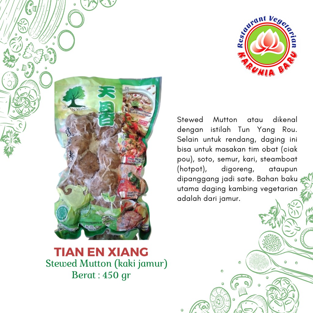 

Tian En Xiang Stewed Mutton/Daging Kambing vegan 450 gr