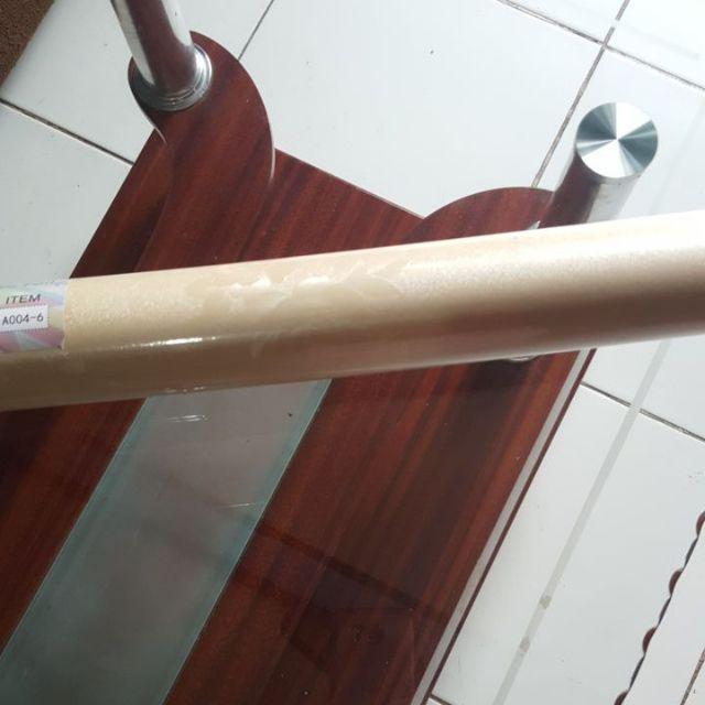 Wallpaper Dinding Bunga Embos Gold Elegant / Wallpaper Dinding Embossed Gold