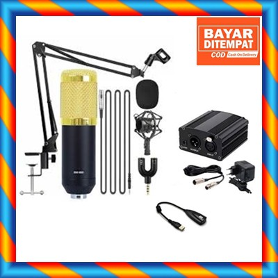 Paket Lengkap Mikrofon BM800 recording condenser bm 800 kondenser bm 800 cover lagu live streaming