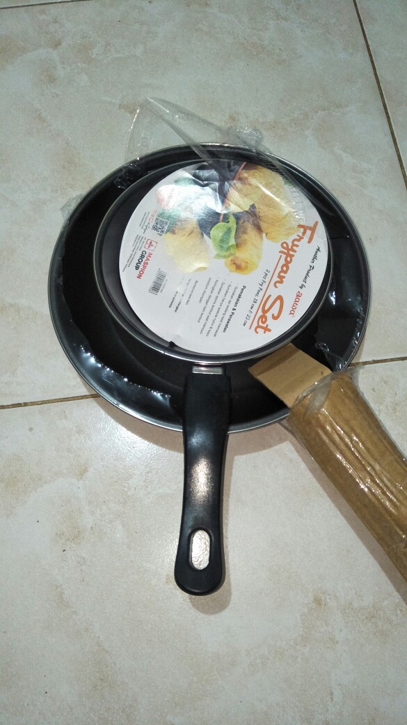 Teflon Fry Pan Set 2 Pcs Anti Lengket Maspion Extra Bubble