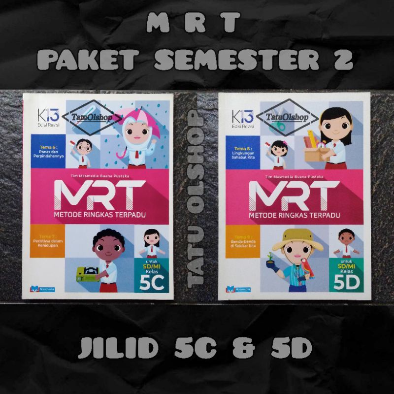 Buku MRT SD Kelas 5 Paket Semester 2 Jilid 5c 5d Kurikulum 2013 Revisi Original