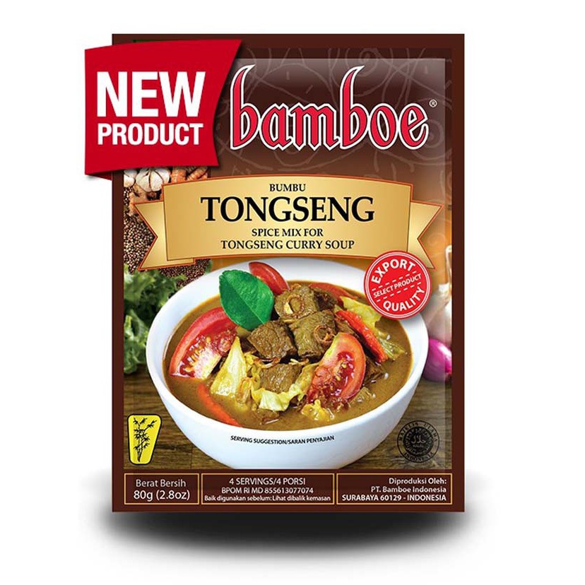 

Bumbu Instan Bamboe Tongseng (80 gr), Tanpa Extract, Essence & Pewarna Buatan