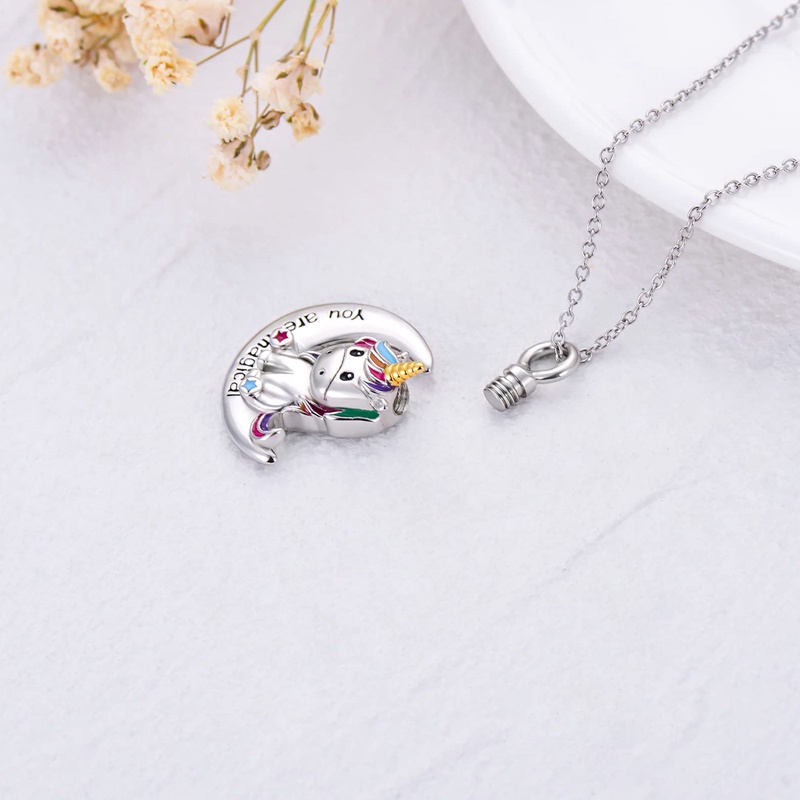 Kalung Rantai Dengan Liontin Unicorn Untuk Wanita