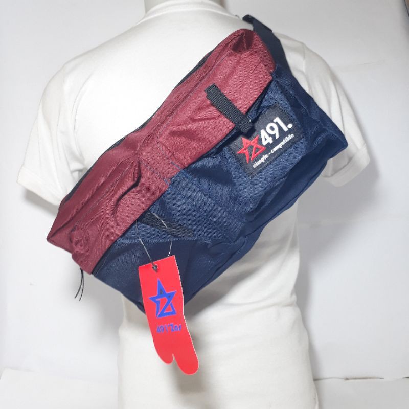 tas waistbag selempang distro quik silver