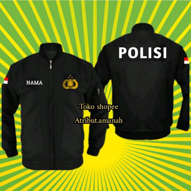 JAKET POLISI / JAKET BOMBER POLISI / BOMBER POLISI / JAKET BOMBER TERBARU POLISI