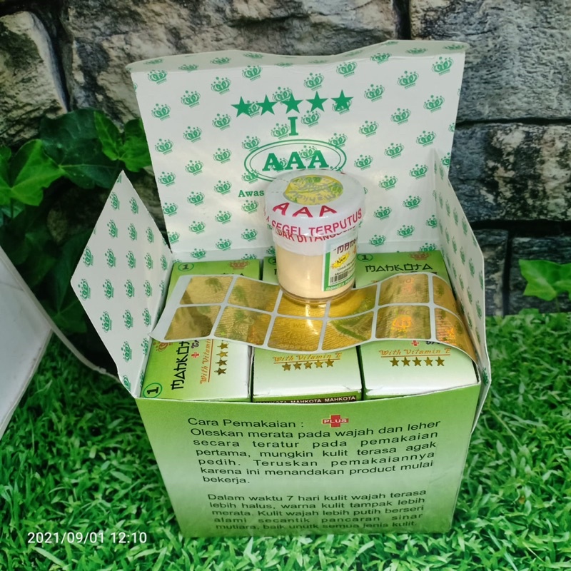 12 PCS CREAM MAHKOTA AAA ORI NO.1 BERSEGEL