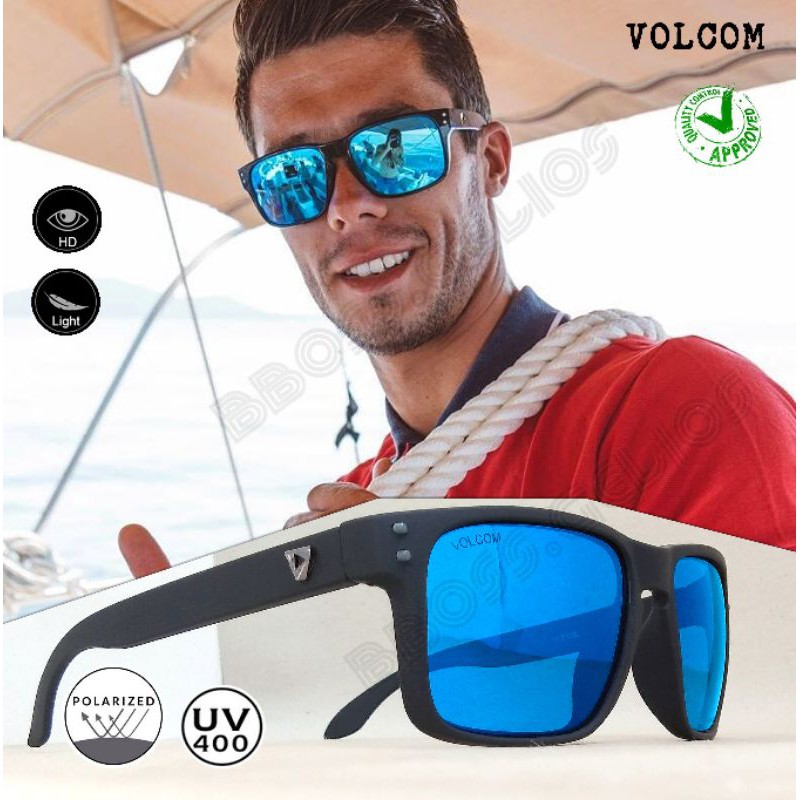 KACAMATA PRIA POLARIZED BIRU VOLCOM HALBROOK BLUE SUNGLASSES