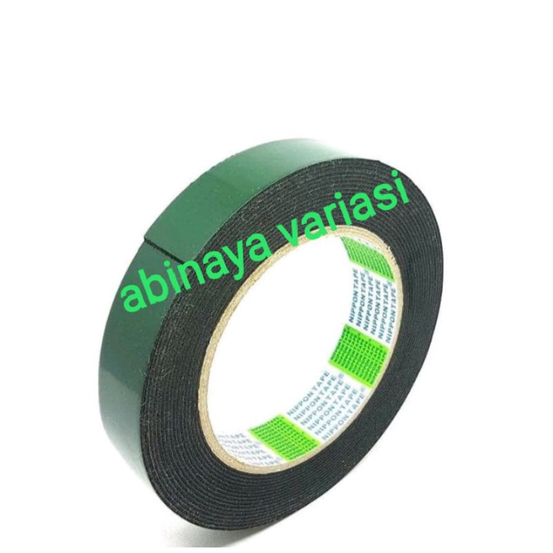 Double Tape Hijau Perekat Serbaguna Kuat Ukuran 24mm Panjang 5 Meter