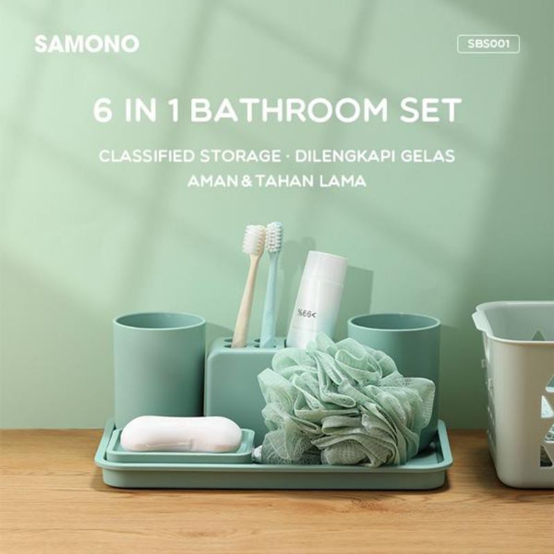 Samono SBS001 6 in 1 Bathroom Suite