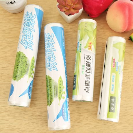 Kantong Plastik Roll Sayur Buah Telur Plastik Supermarket 100 Lembar