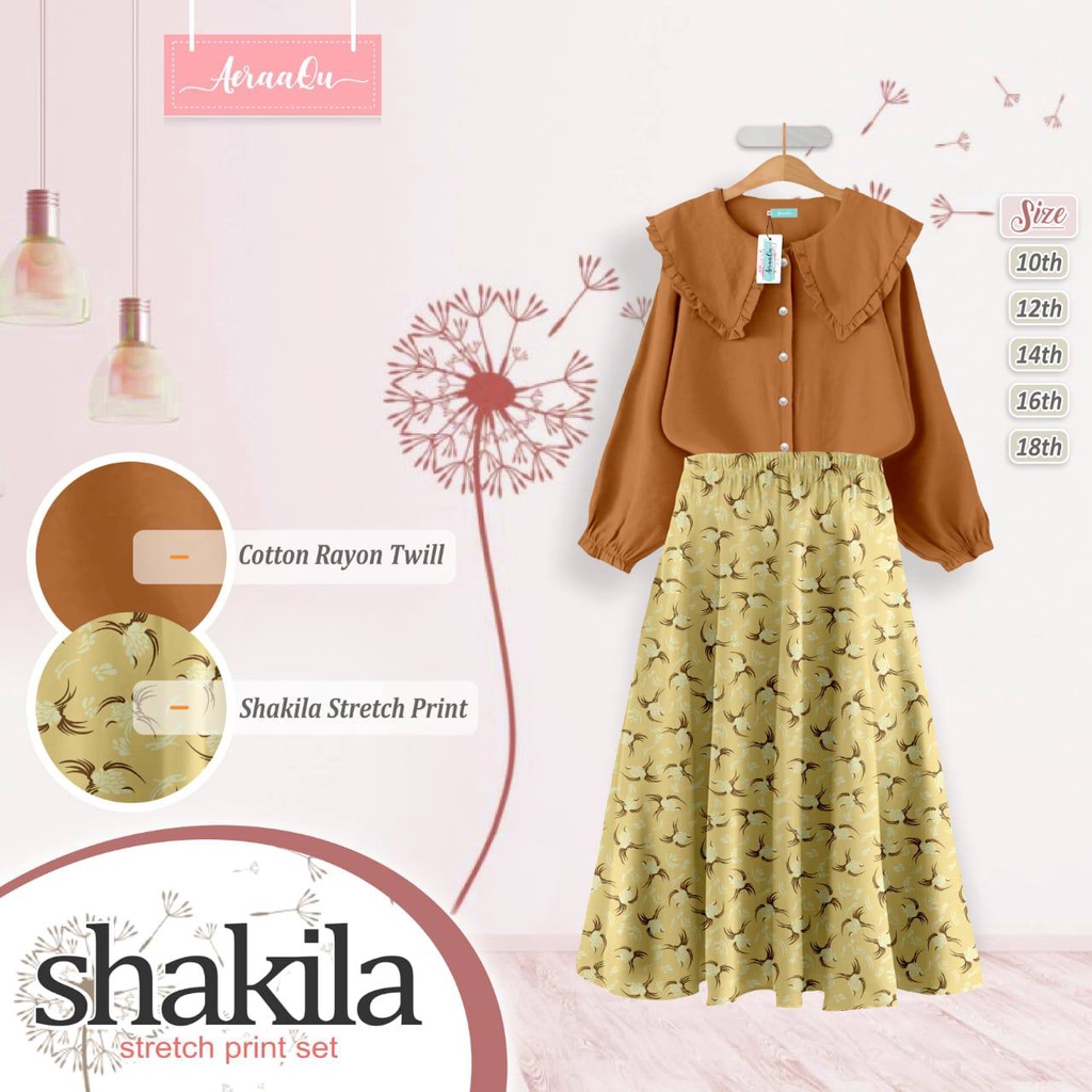 SHAKILA strech print set by Aeraaqu Batch 2