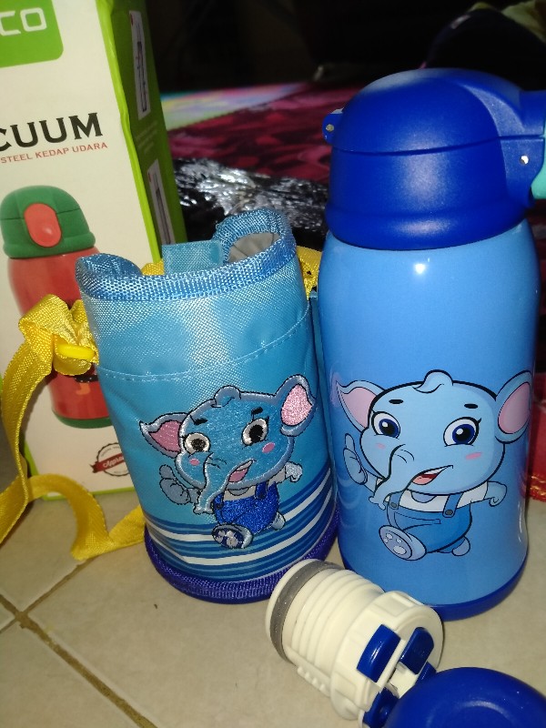 Botol Termos Minum Karakter 650ml Vacuum Fleco